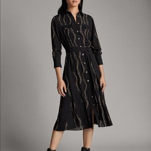 Massimo dutti button down midi dress